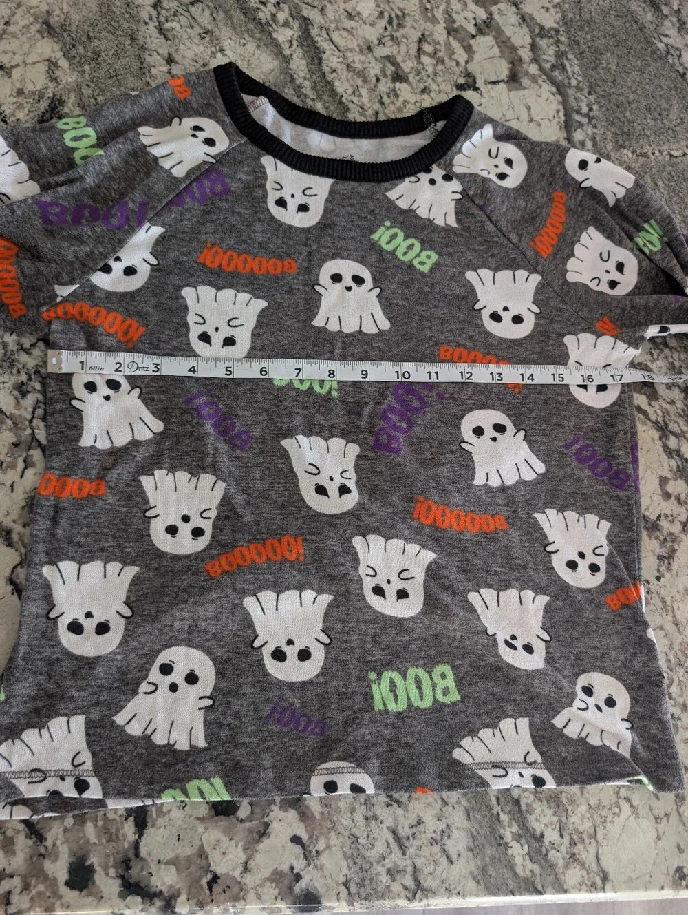 Way To CelebrateWomen's Gray Halloween Ghost Pajama Top